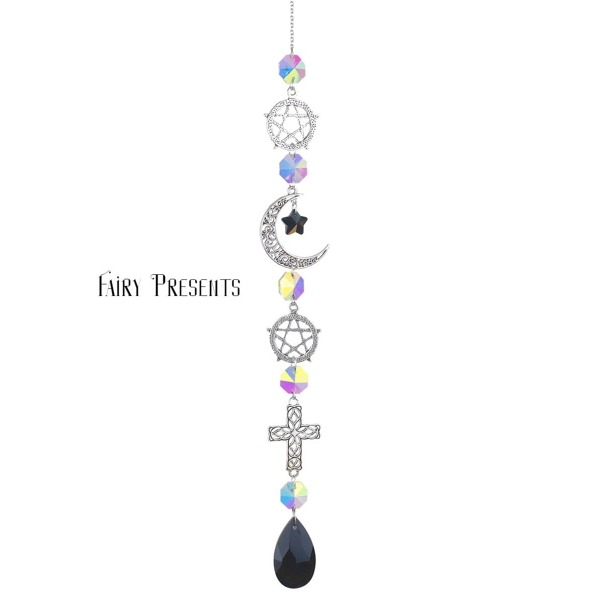 Protective Moon Cross Charm